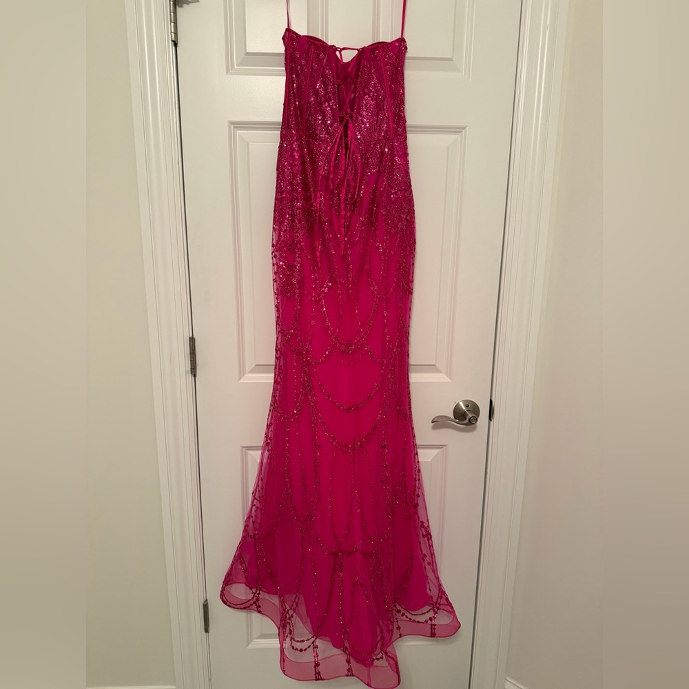 Clarisse Vibrant Pink Dress - Picture 4 of 14